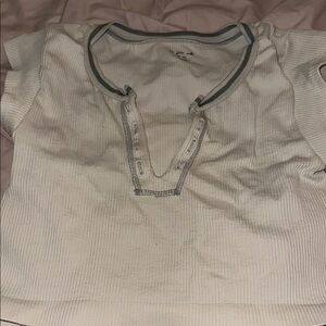 Urban Outfitters White Ribbed Tee